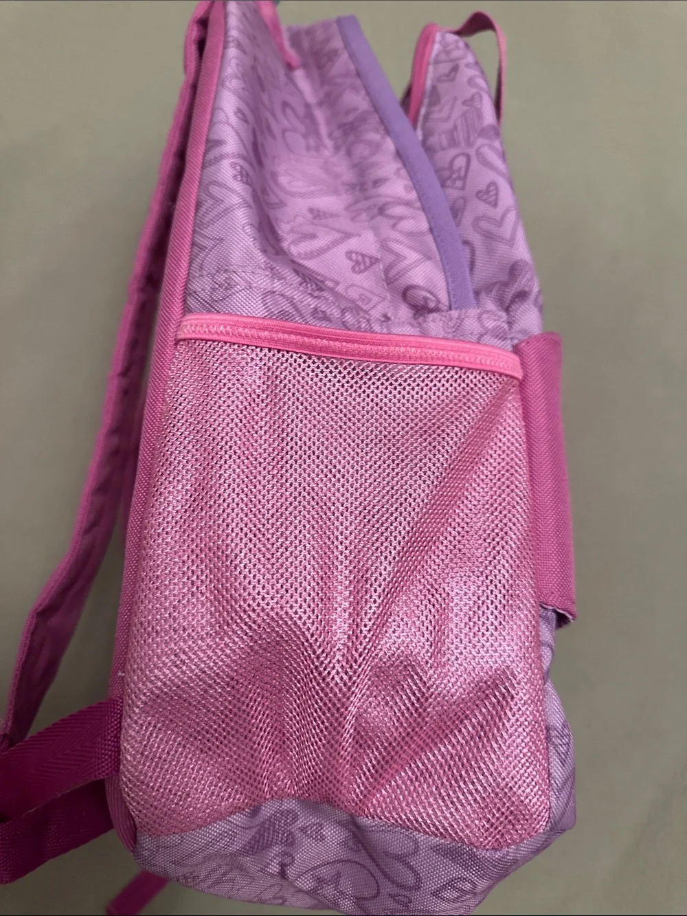 Kids Pink Heart Backpack - Comfortable School Bag